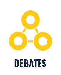 "Debates" logo