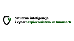Logo sztucznej inteligencji i cyberbezpieczeństwa w finansach